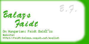 balazs faidt business card